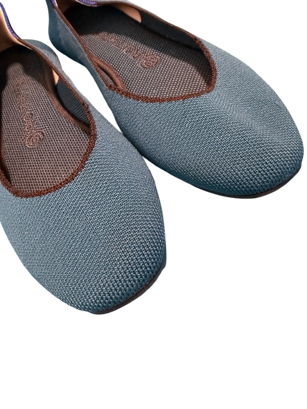Rothy’s The Flat Teak Blue Knit Ballet Flats Women’s 8.5 Washable Slip On - Picture 4 of 6